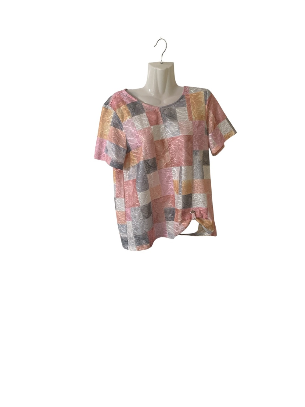 Alfred Dunner women’s Patchwork Block Short Sleeve Tee